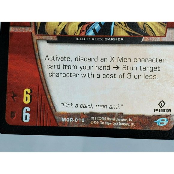 Upper Deck VS. System X-Men Marvel Gambit Remy Lebeau 2004 Trading Card - Picture 10 of 10